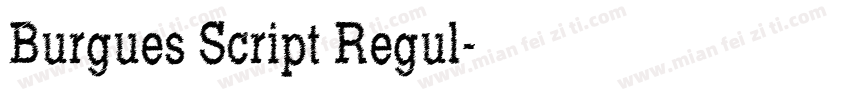 Burgues Script Regul字体转换